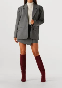 donkergrijze gestuz blazer gzpaula melange oz blazer