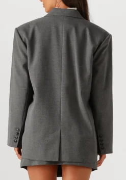 donkergrijze gestuz blazer gzpaula melange oz blazer