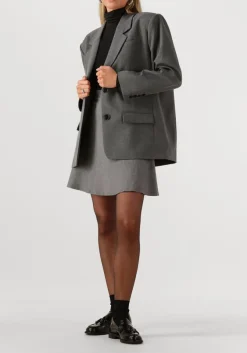 donkergrijze gestuz blazer gzpaula melange oz blazer