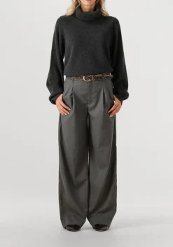 donkergrijze gestuz trui manzigz wool rollneck