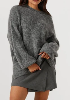 donkergrijze gestuz trui gzsasi pullover