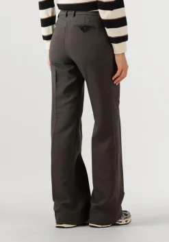 donkergrijze haute l'amitié flared broek emerald tall pant