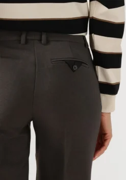 donkergrijze haute l'amitié flared broek emerald tall pant