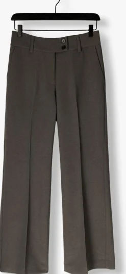 donkergrijze haute l'amitié flared broek emerald tall pant