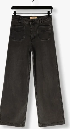 donkergrijze mos mosh wide jeans mmcolette deluxe jeans