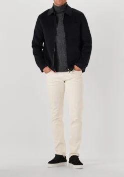 donkergrijze profuomo trui pullover roll neck wool blend