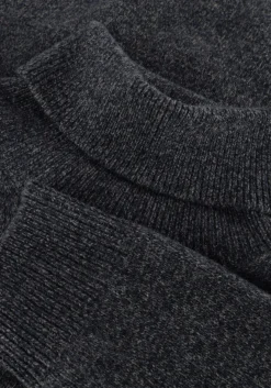 donkergrijze profuomo trui pullover roll neck wool blend
