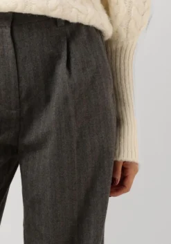 donkergrijze second female pantalon hollanda trousers