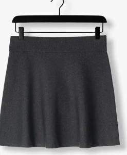 donkergrijze second female minirok siv knit short skirt