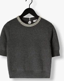 donkergrijze suncoo trui pearl