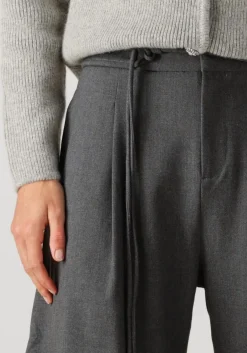 donkergrijze suncoo wijde broek jason