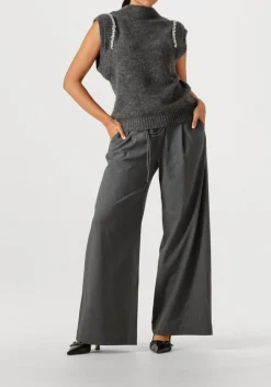 donkergrijze suncoo wijde broek jason