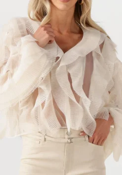 ecru dante6 blouses phora tulle ruffled top