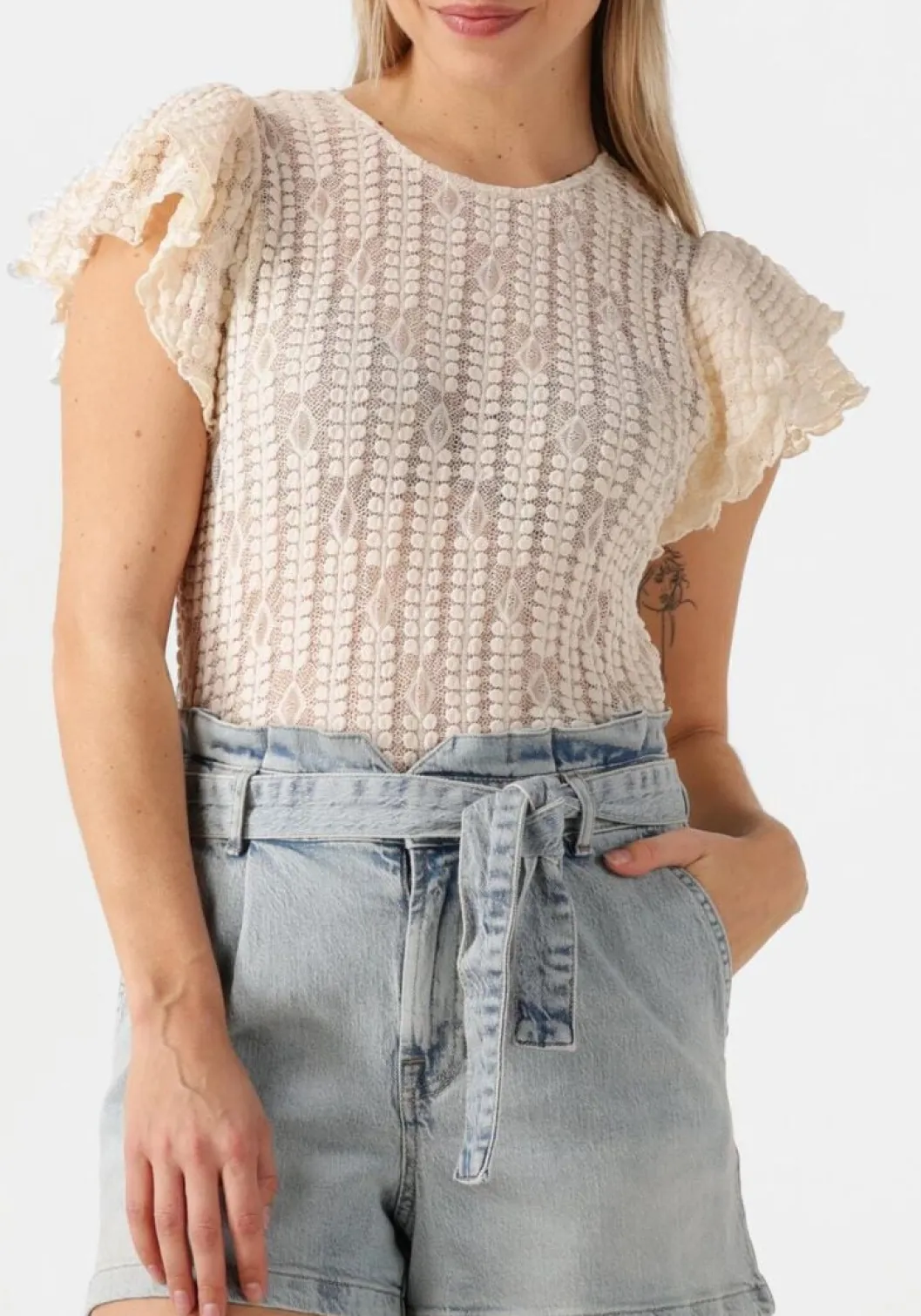 ecru dante6 top marlowe lace volant top