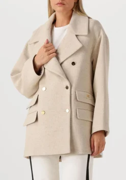 ecru elisabetta franchi trenchcoats coat