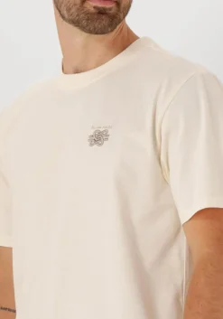 ecru filling pieces t-shirt t-shirt embroidered knot