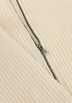 ecru forét trui delta wool zip knit