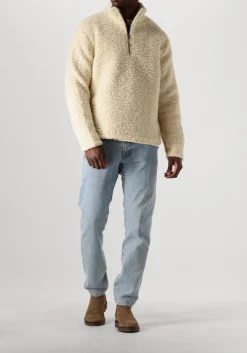 ecru forét trui wave half zip