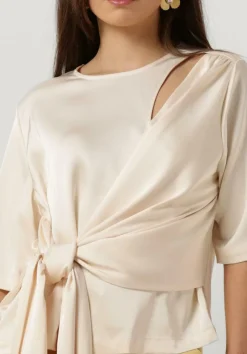 ecru gestuz top harper knot blouse