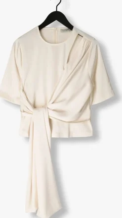 ecru gestuz top harper knot blouse