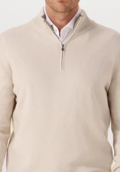 ecru gran sasso trui mock zip