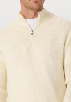 ecru gran sasso trui mock zip