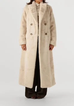 ecru ibana faux fur jas camille