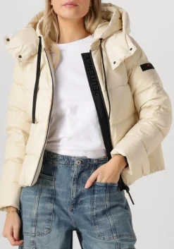 ecru peuterey gewatteerde jas kenid