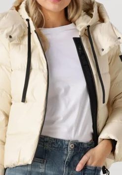 ecru peuterey gewatteerde jas kenid