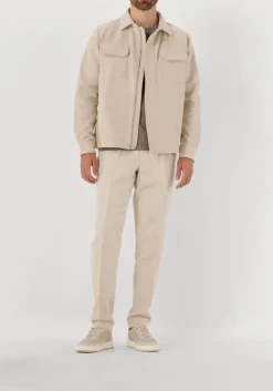 ecru profuomo overshirt overshirt zip herringbone