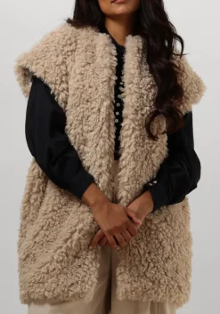 ecru ruby tuesday gilet chrissie fake fur long gilet