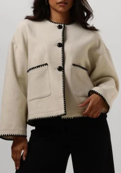 ecru ruby tuesday jack isac jacket with hand embroidery