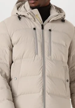 ecru woolrich gewatteerde jas matt stretch puffer jacket