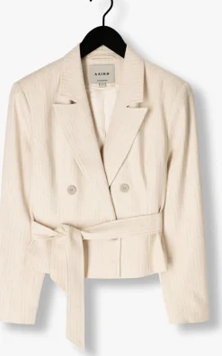 gebroken wit aaiko blazer mae stripe vis 526