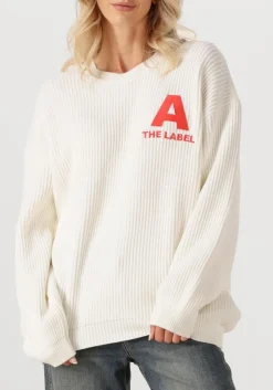 gebroken wit alix the label trui ladies knitted basic jumper