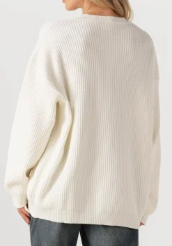 gebroken wit alix the label trui ladies knitted basic jumper