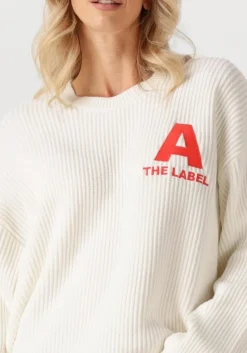 gebroken wit alix the label trui ladies knitted basic jumper