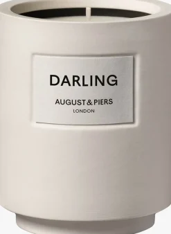 gebroken wit august & piers geurkaarsen darling 340gr - scented candle
