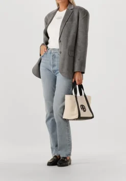 gebroken wit closed top racer tank top