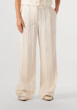 gebroken wit dante6 wijde broek jules fil coupe pants