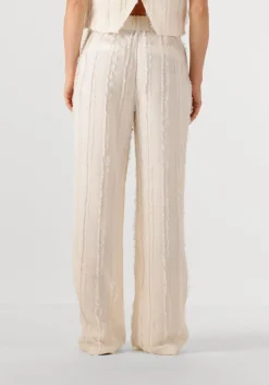 gebroken wit dante6 wijde broek jules fil coupe pants