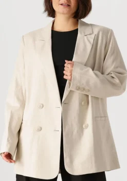 gebroken wit gestuz blazer elarahgz linen blazer