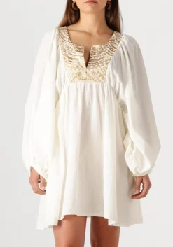 gebroken wit greek archaic kori mini jurk 330432