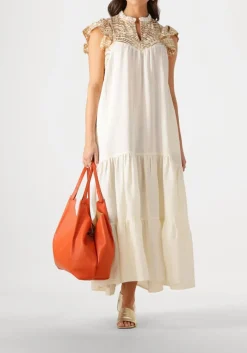 gebroken wit greek archaic kori maxi jurk 231097