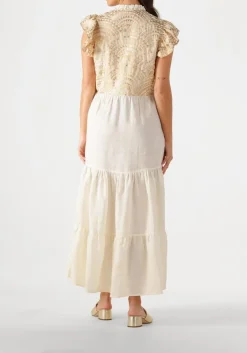 gebroken wit greek archaic kori maxi jurk 231097
