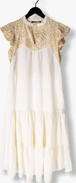 gebroken wit greek archaic kori maxi jurk 231097