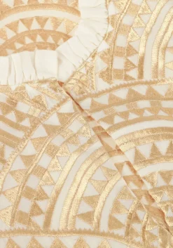 gebroken wit greek archaic kori maxi jurk 231097