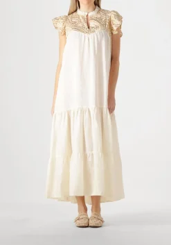 gebroken wit greek archaic kori maxi jurk 231097