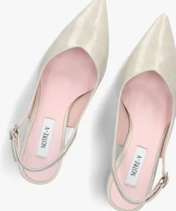 gebroken wit notre-v slingbacks 2315c