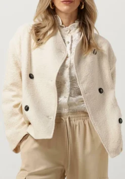 gebroken wit ruby tuesday jack maya long double breasted coat